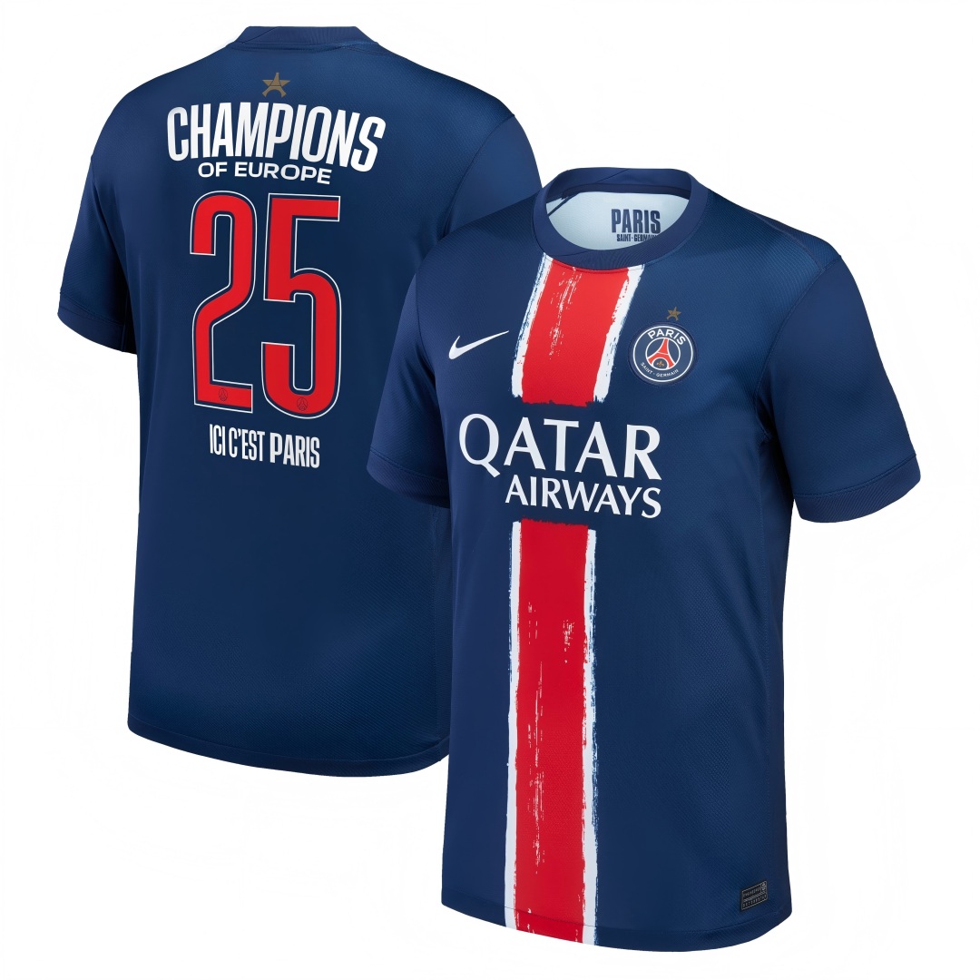 AAA Quality PSG 24/25 CHAMPIONS OF EUROPE #25 Jersey(Player)